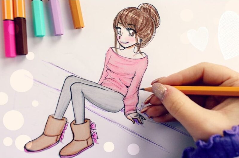 что нарисовать поэтапно карандашом для начинающих девушку
