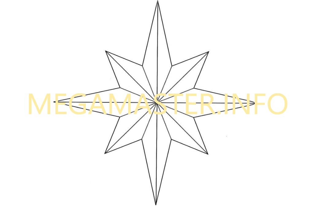 Шаблон восьмиконечной звезды