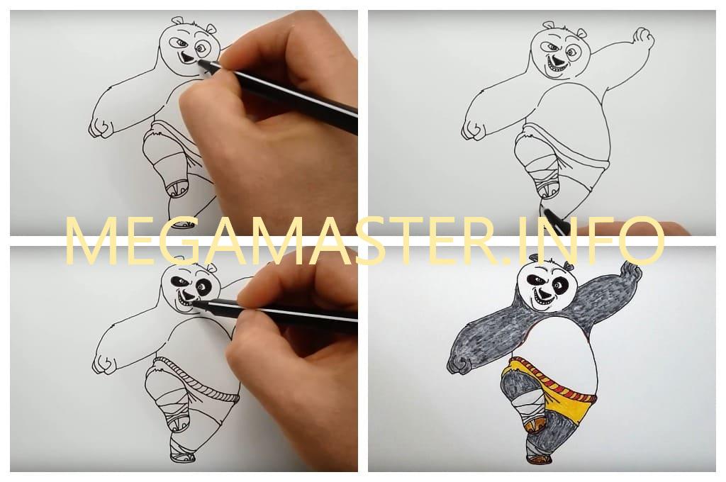 Как нарисовать панду поэтапно карандашом