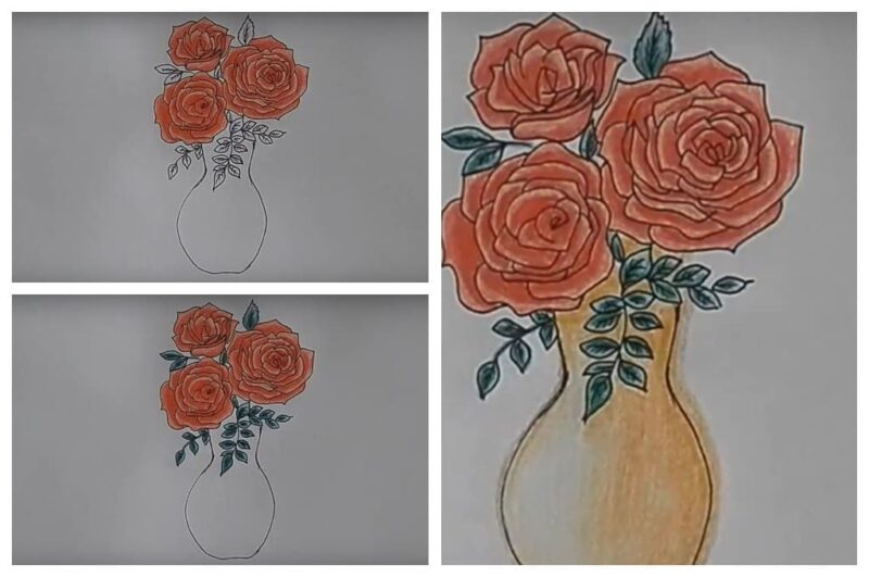 Как нарисовать весенние цветы поэтапно