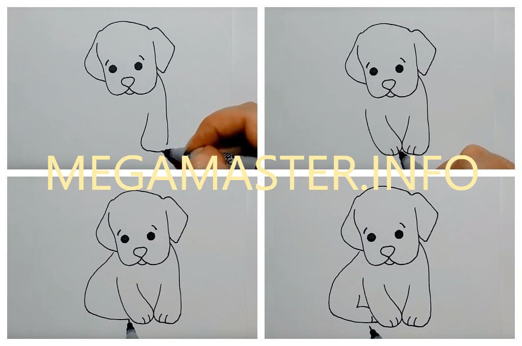 Что можно нарисовать легко и быстро красиво. Собачка для рисования. Лёгкие рисунки собак. Рисунок собаки легкий. Нарисовать собаку легко.