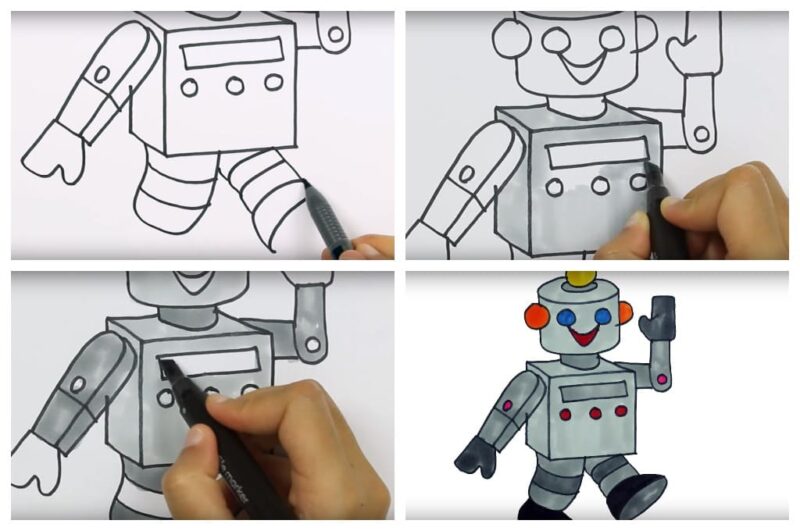 Нарисовать робота 5 класс. Рисование роботов в старшей группе. Робот рисунок карандашом. Робот рисунок для детей. Нарисовать робота поэтапно.