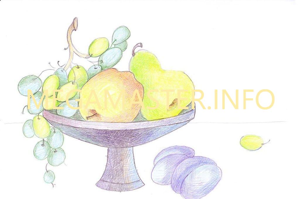 Рисуем вазу с фруктами (Шаг 3)