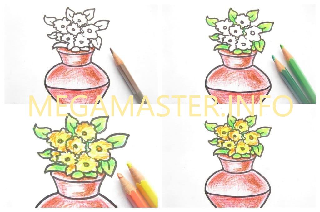 Рисуем вазу с цветами (Шаг 4)