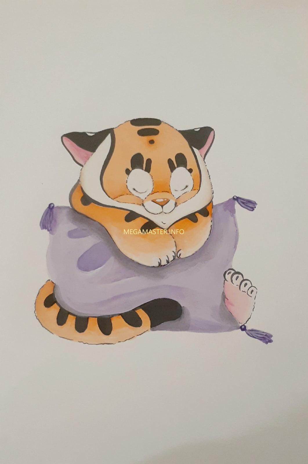 Как нарисовать тигрёнка